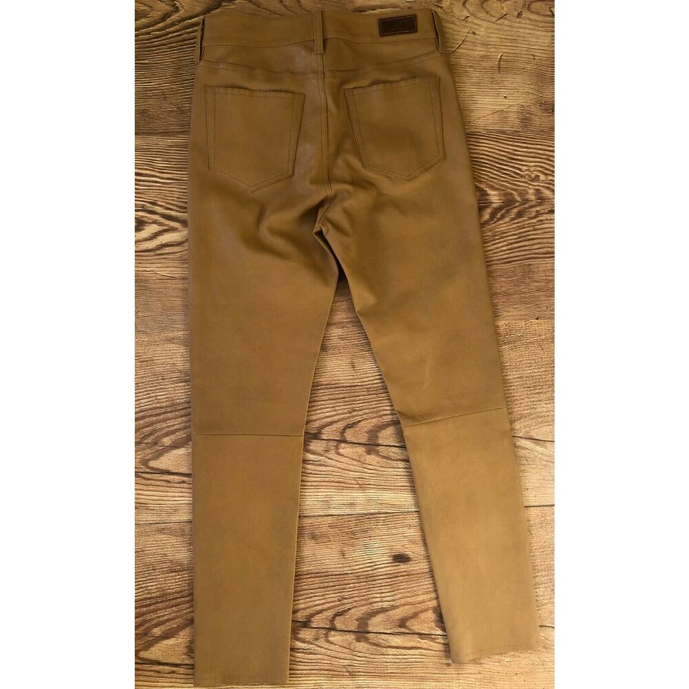 Polo Ralph Lauren Women's Lambskin Leather Legging Jeans Pants Brown Size 4 $998 - Picture 14 of 16